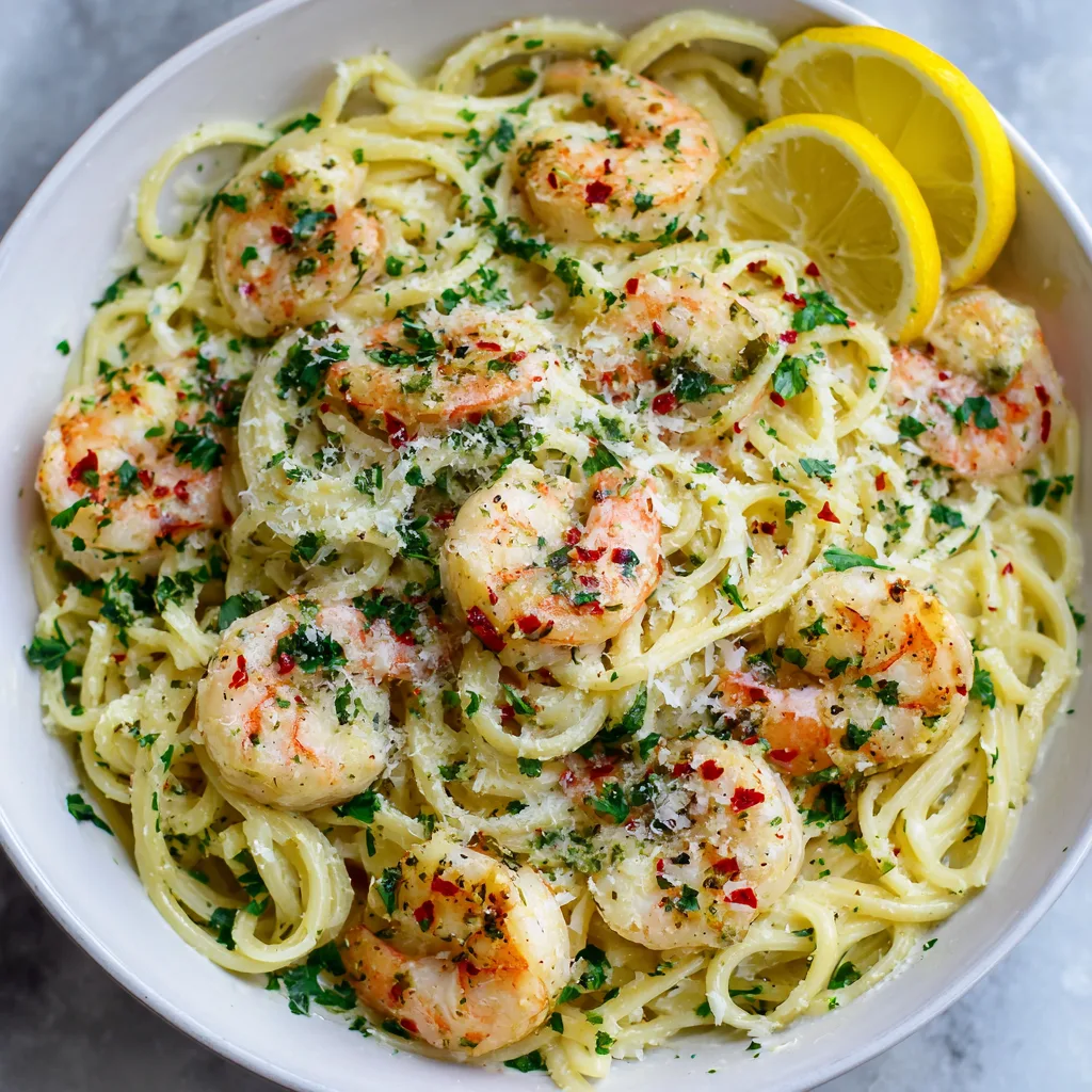 Creamy Lemon Shrimp Pasta
