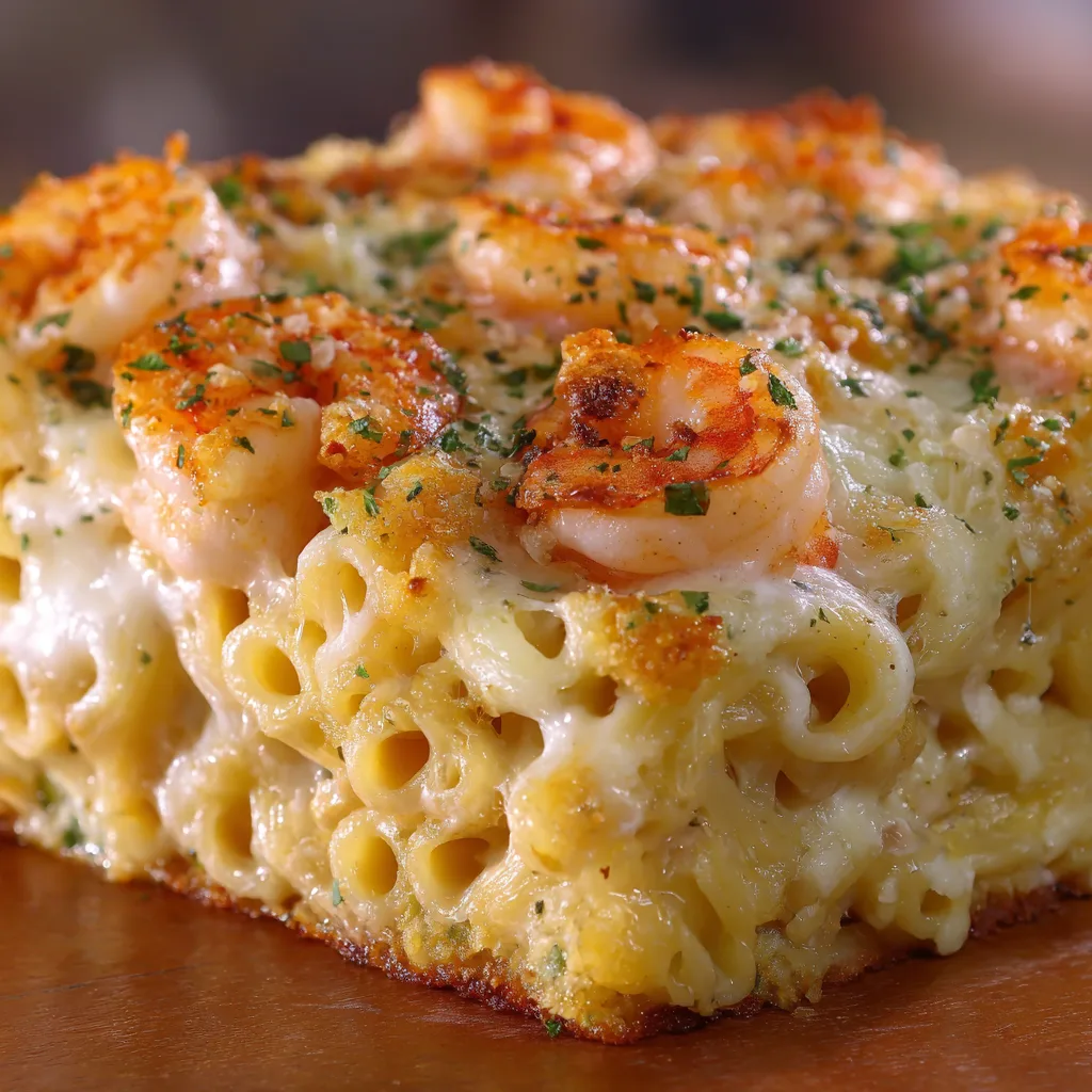 Creamy Shrimp Alfredo Pasta Bake