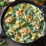 Creamy Spinach Artichoke Chicken Skillet