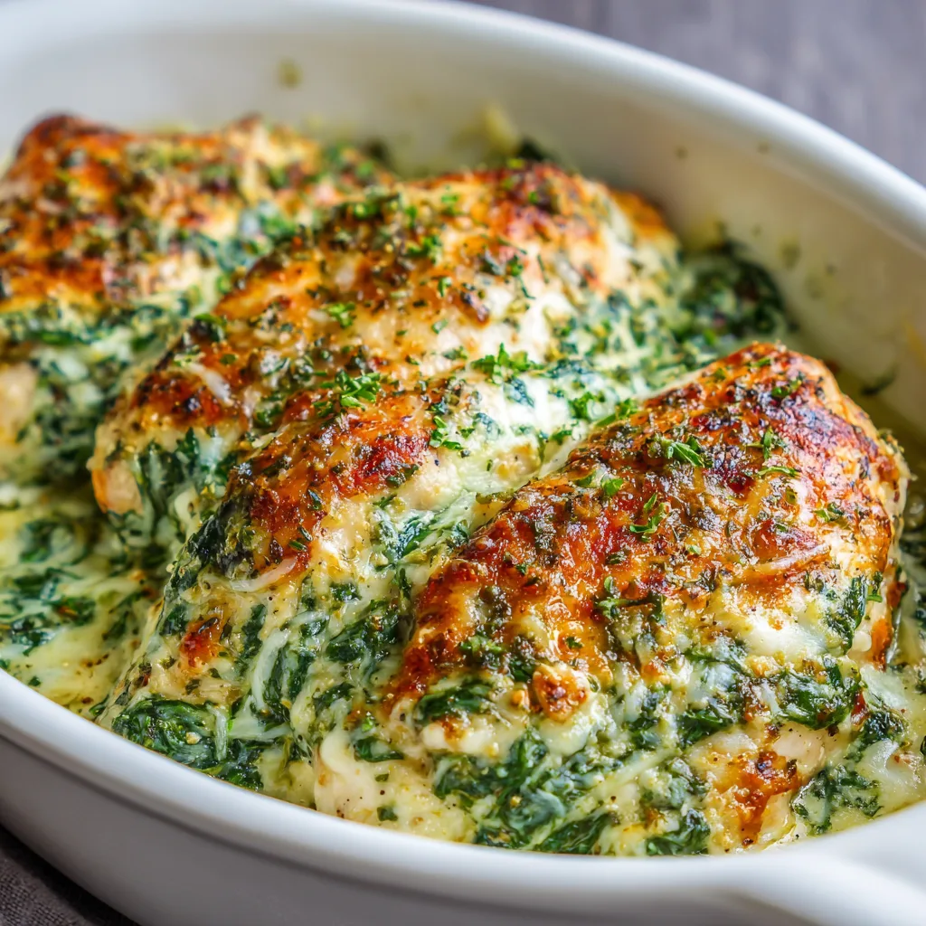 Creamy Spinach Chicken Bake