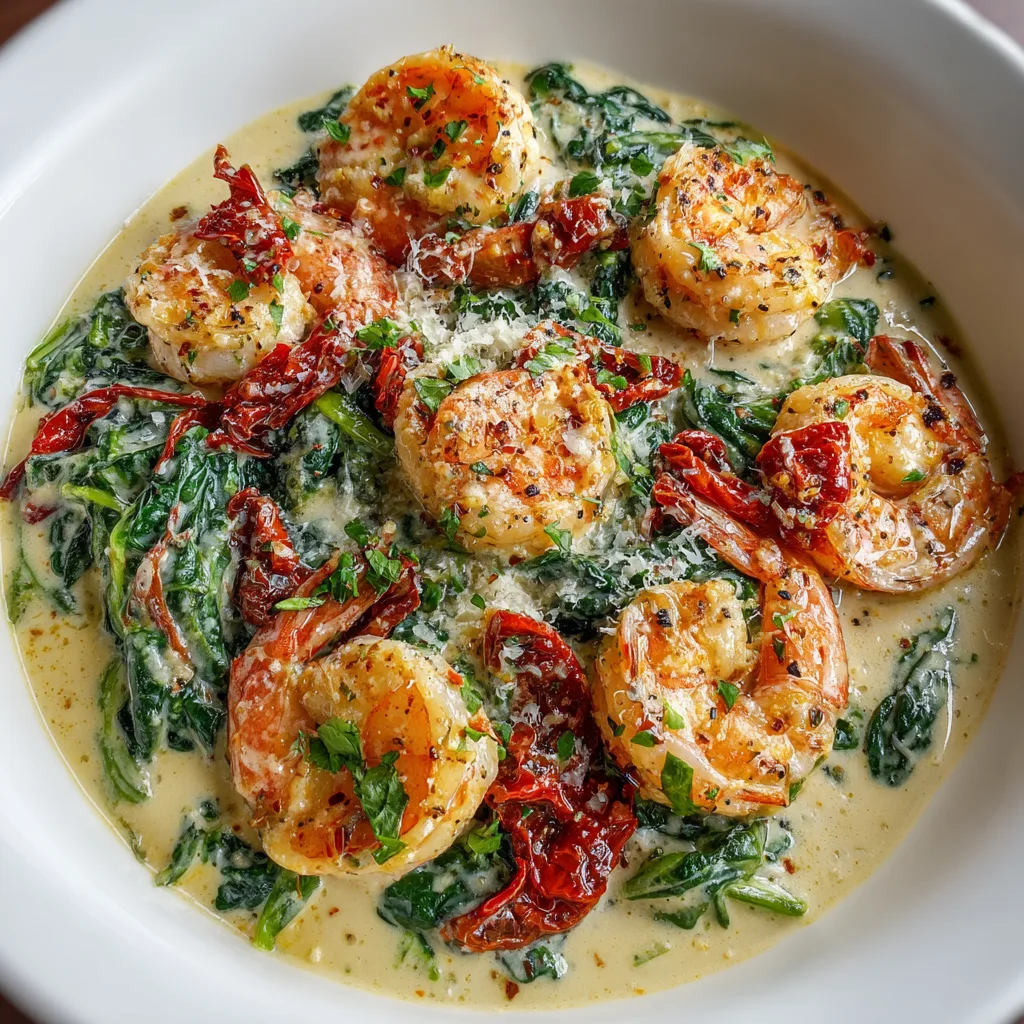 Creamy Tuscan Shrimp (Restaurant Style)