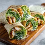 Crispy Chicken Caesar Salad Wraps