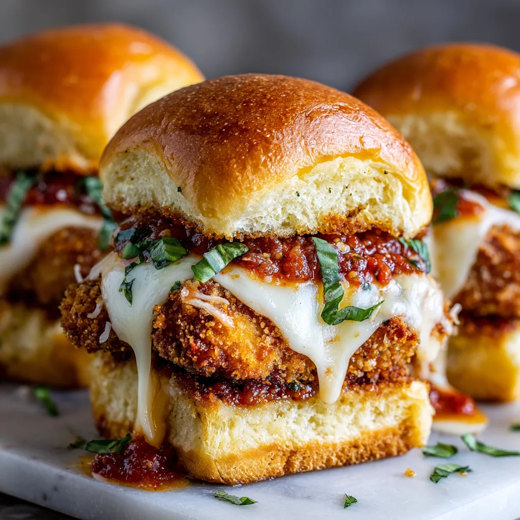 Crispy Chicken Parmesan Sliders
