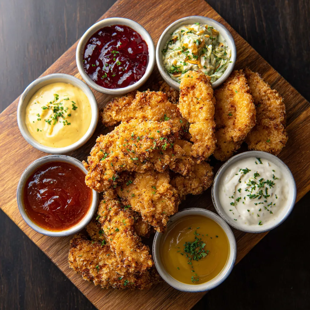 Crispy Chicken Tender Board with Sauces