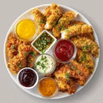 Crispy Chicken Tender Platter with Dipping Sauces