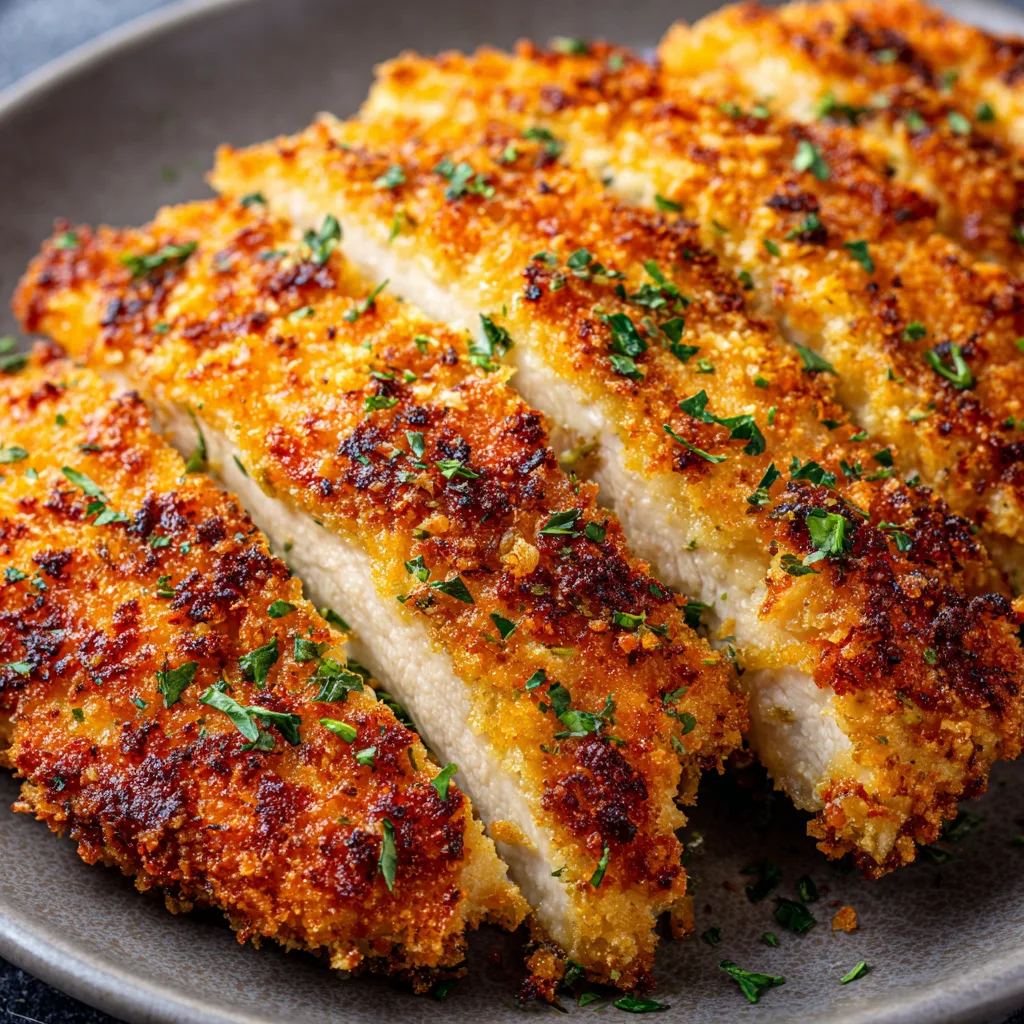 Crispy Parmesan Crusted Chicken