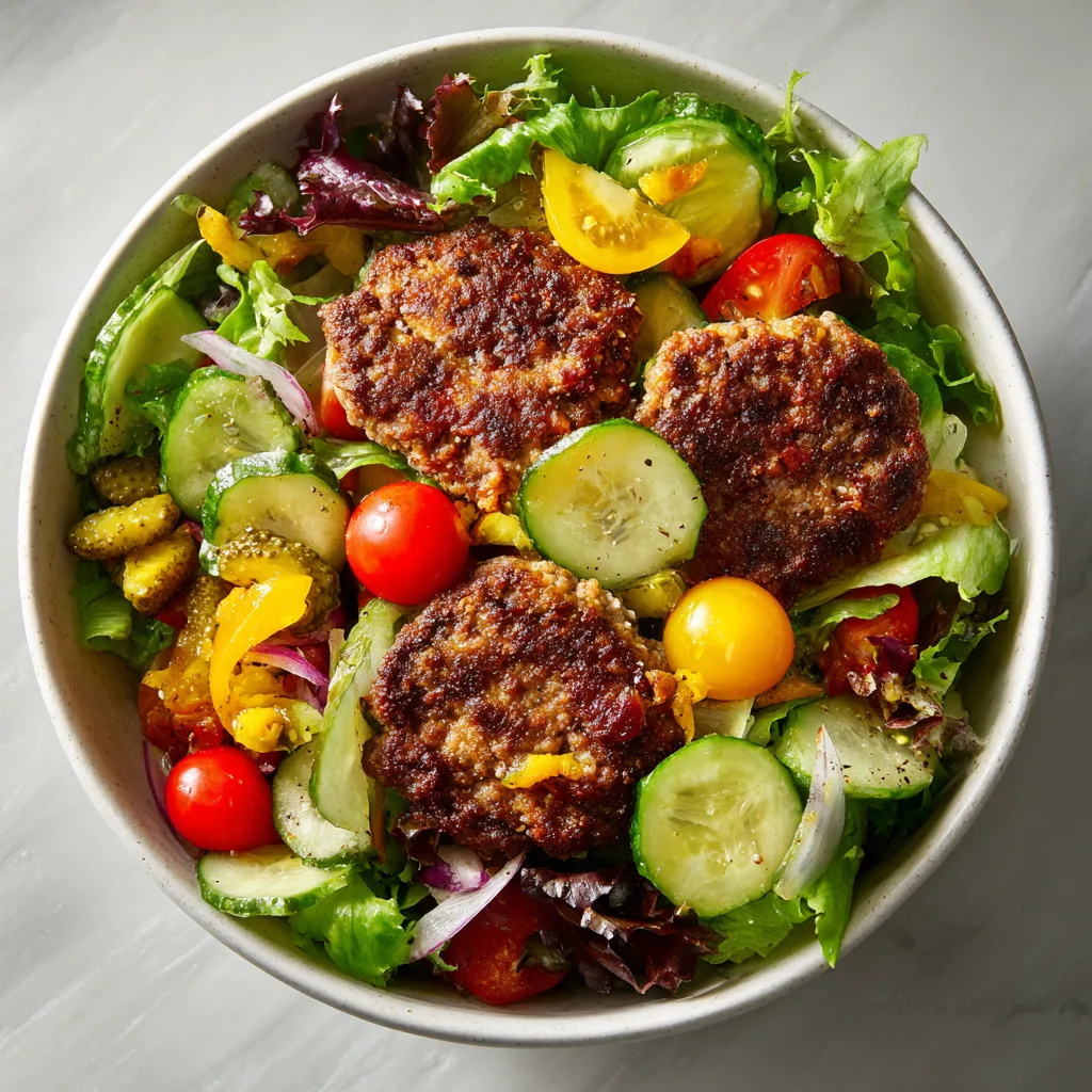 Crispy Smash Burger Salad (gluten-free)