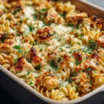 Garlic Butter Chicken Pasta Bake