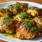 Garlic Butter Chicken Thighs (Oven Baked)