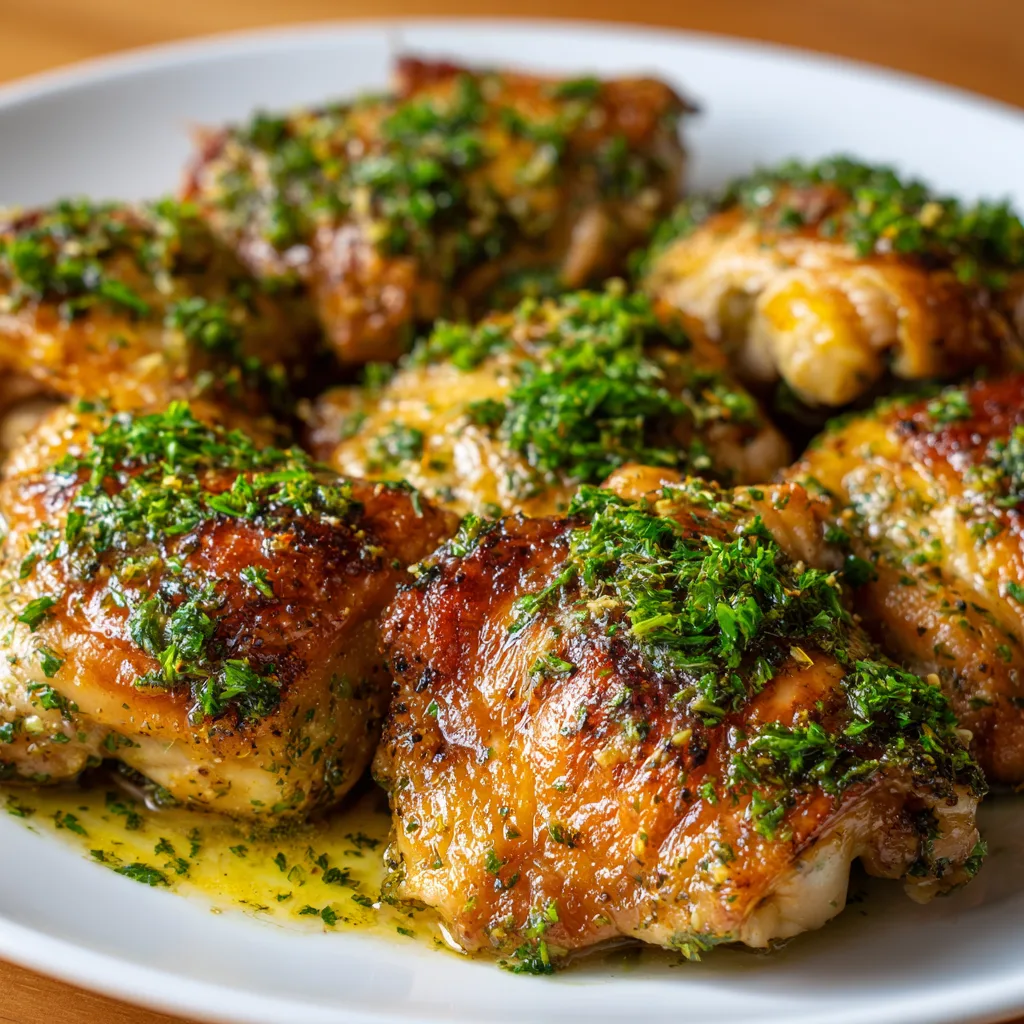 Garlic Butter Chicken Thighs (Oven Baked)