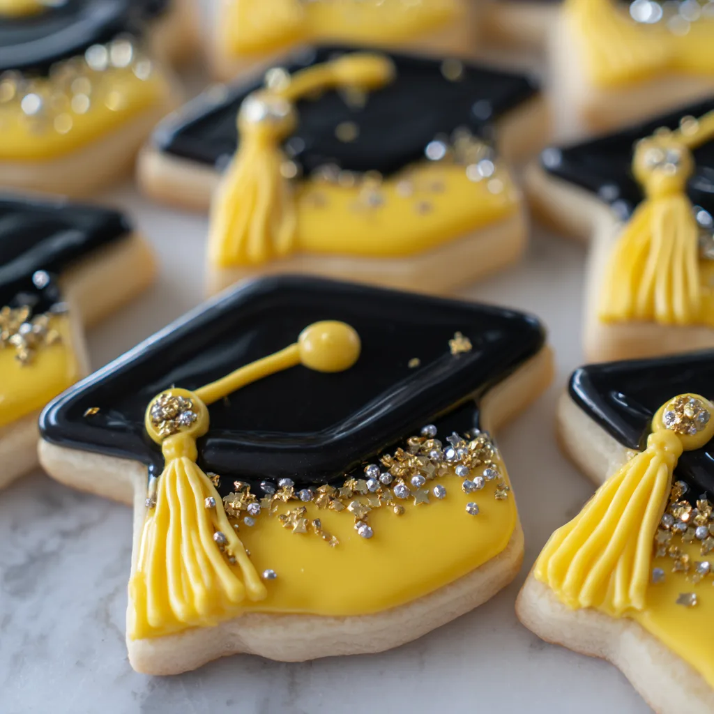 Graduation Cap Sugar Cookies