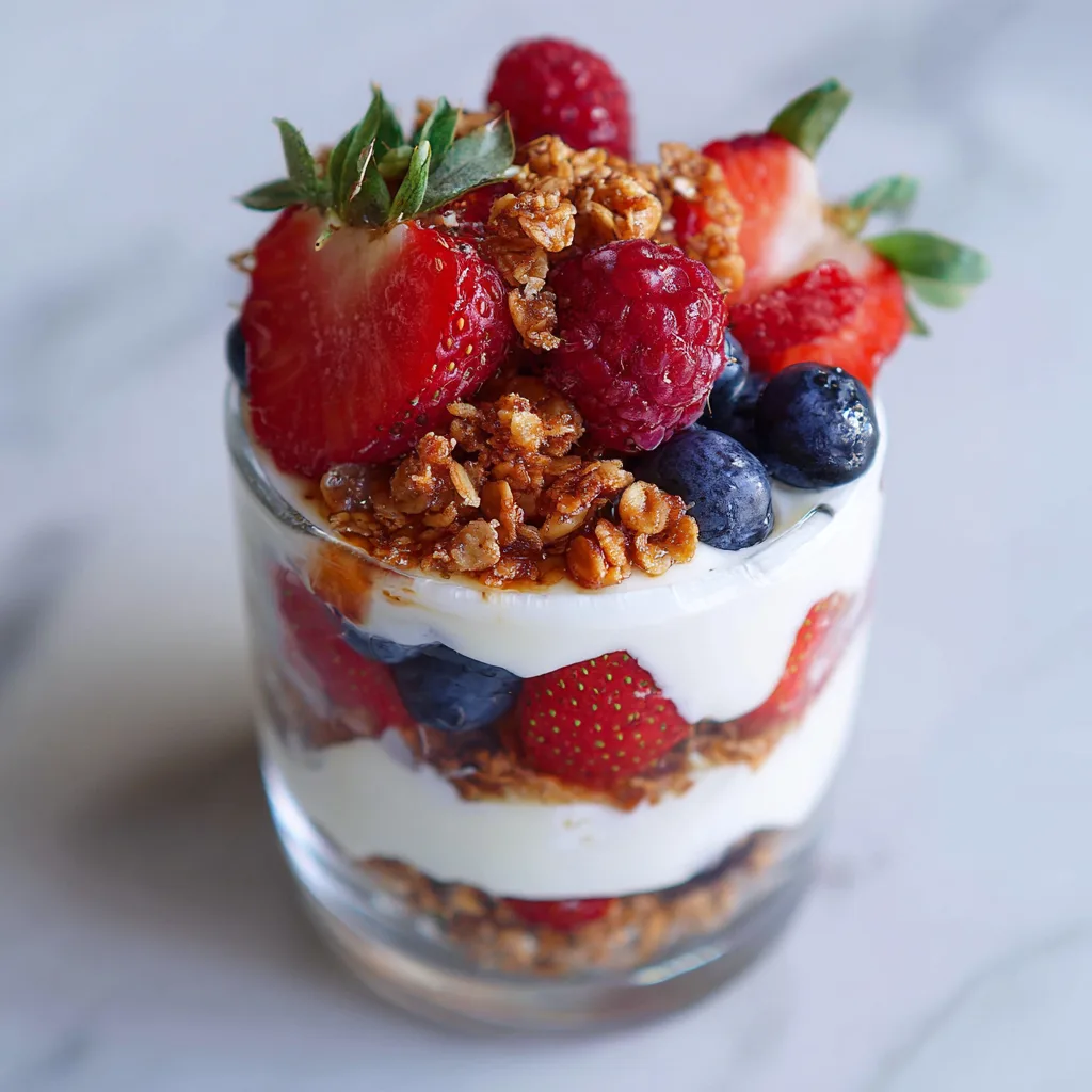 Greek Yogurt Parfait with Fresh Berries (Healthy Breakfast)