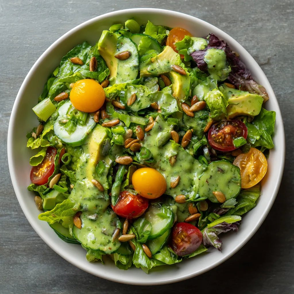 Green Goddess Salad with Herb Dressing (Earth Day Lunch)