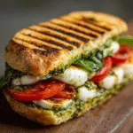 Grilled Caprese Panini with Pesto (Picnic Sandwich)