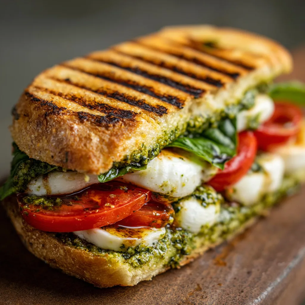 Grilled Caprese Panini with Pesto (Picnic Sandwich)