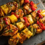Grilled Pineapple & Chicken Skewers (Tropical Memorial BBQ)