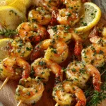 Grilled Shrimp Skewers with Garlic and Lemon (grilling)