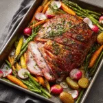 Herb-Roasted Easter Ham with Spring Vegetables (Sheet-Pan Dinner)