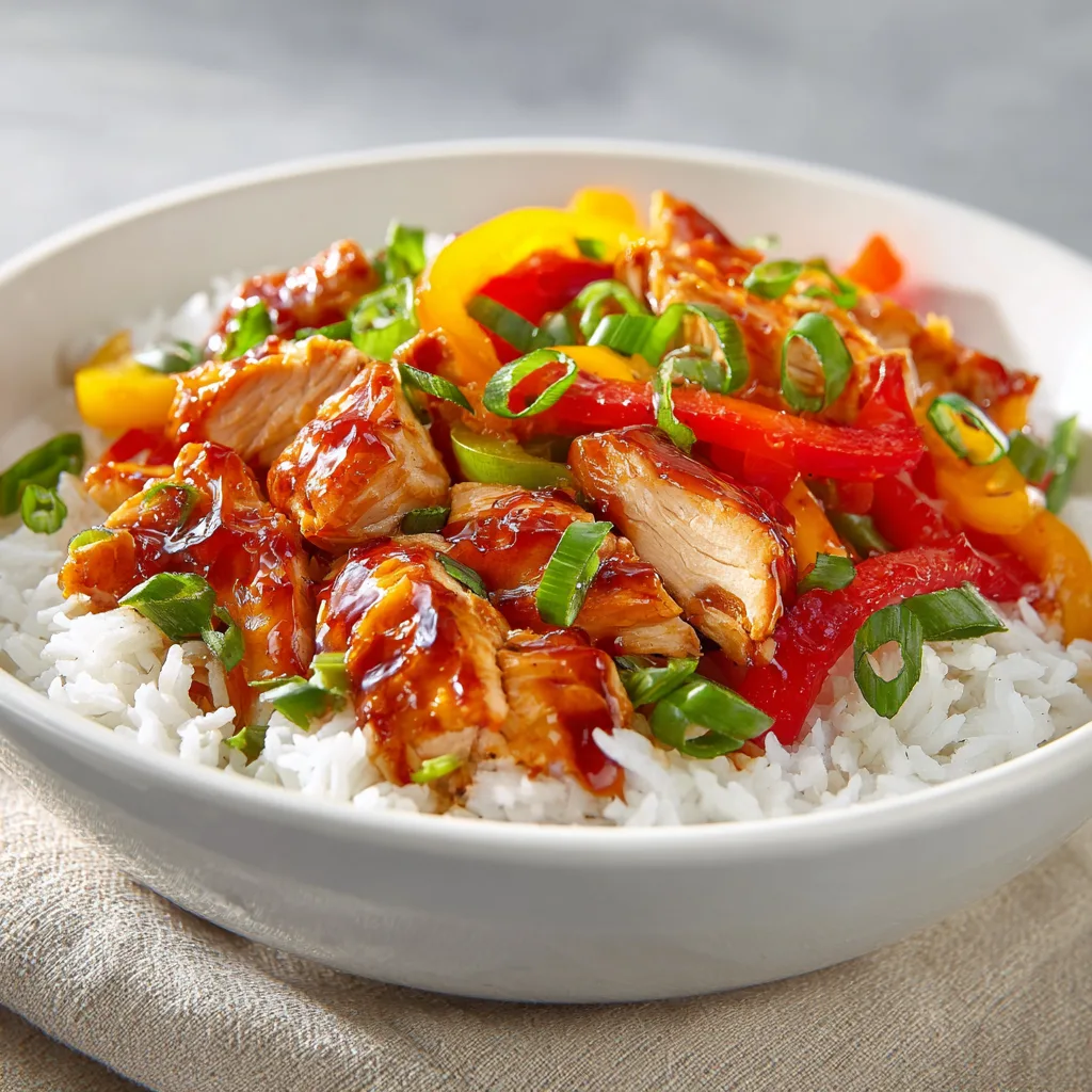 Honey BBQ Chicken Rice Bowls