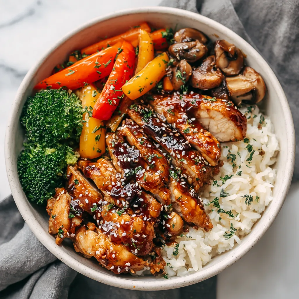 Honey Garlic Chicken Meal Prep Bowls
