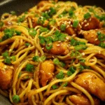 Honey Garlic Chicken Noodles