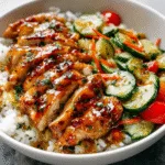 Honey Mustard Chicken Rice Bowls