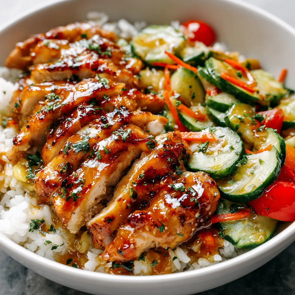 Honey Mustard Chicken Rice Bowls