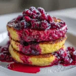 Keto Flourless Berry Pancakes (2-Ingredients)