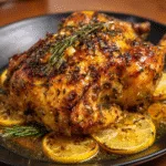 Lemon Herb Roast Chicken with Pan Juices