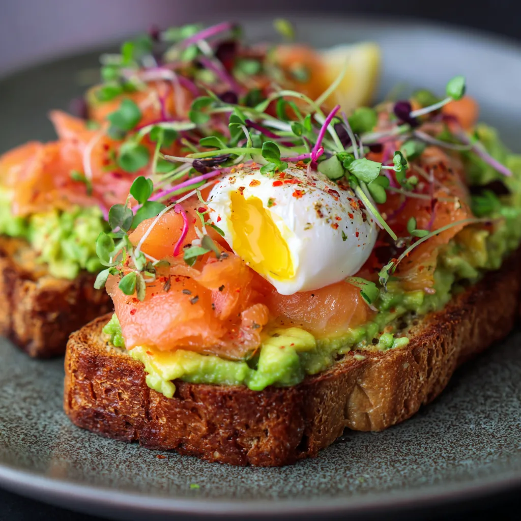 Loaded Avocado Toast with Smoked Salmon & Egg