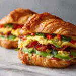 Loaded Breakfast Croissant Sandwiches