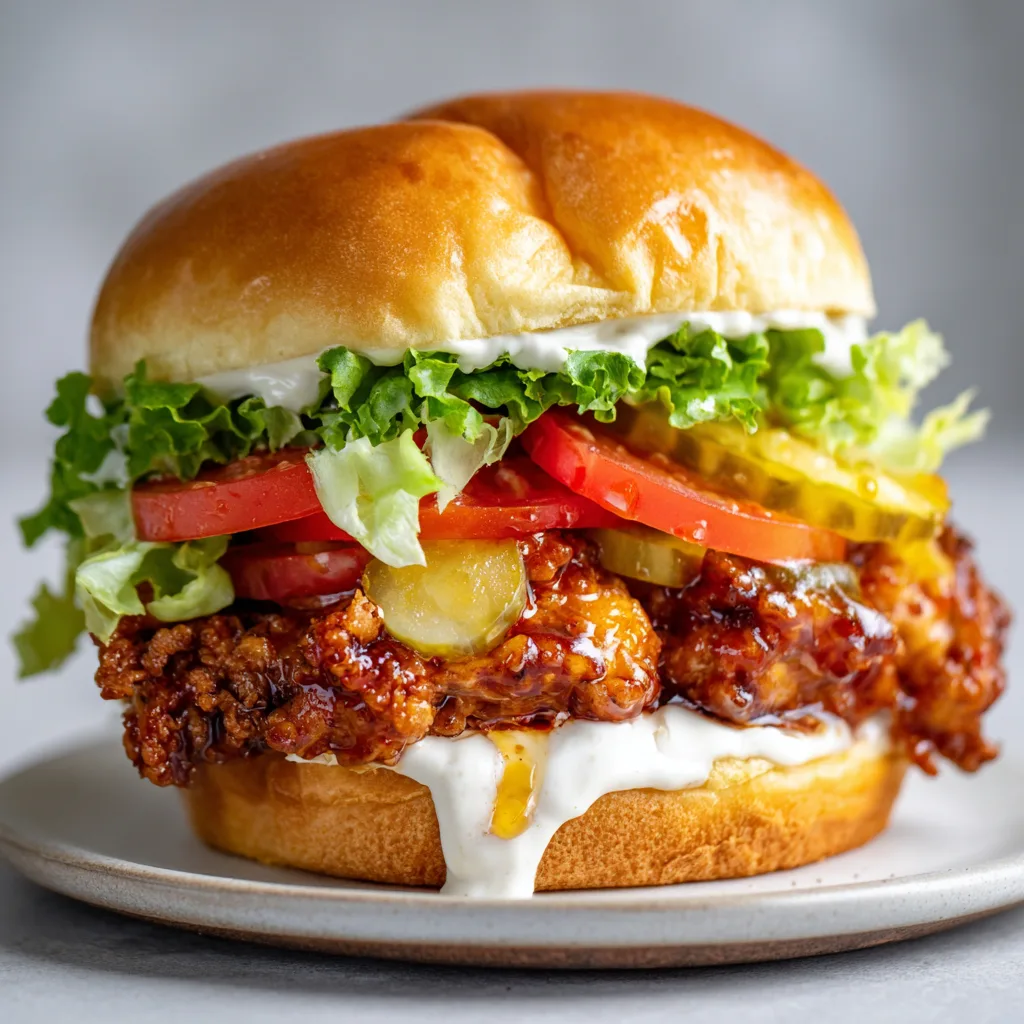 Loaded Hot Honey Chicken Sandwich
