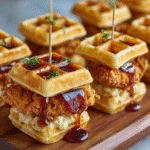 Mini Chicken & Waffle Sliders (Graduation Brunch Fun)