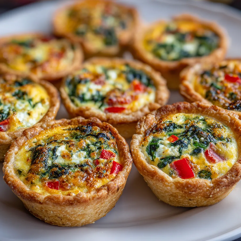 Mini Quiche Trio with Flaky Crust