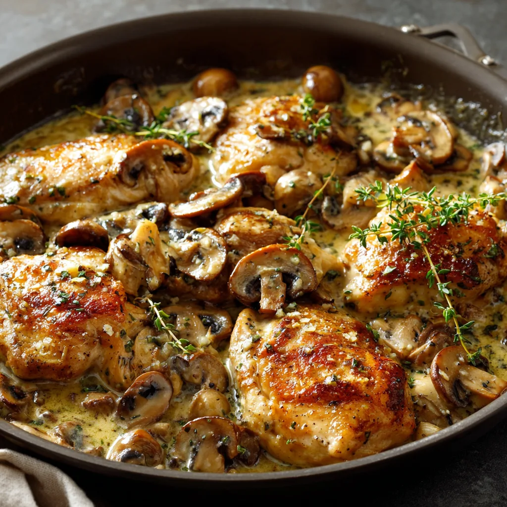 One-Pan Creamy Mushroom Chicken