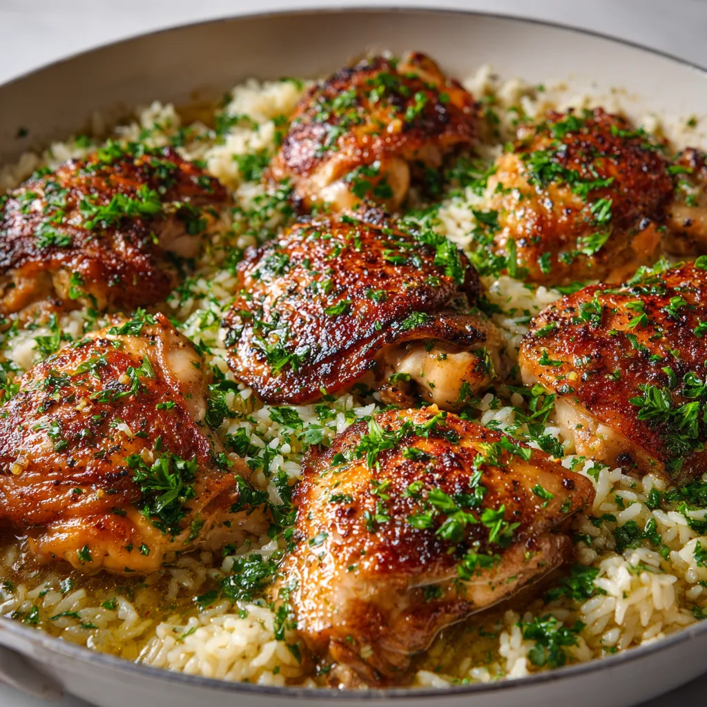 One-Pan Garlic Butter Chicken Rice