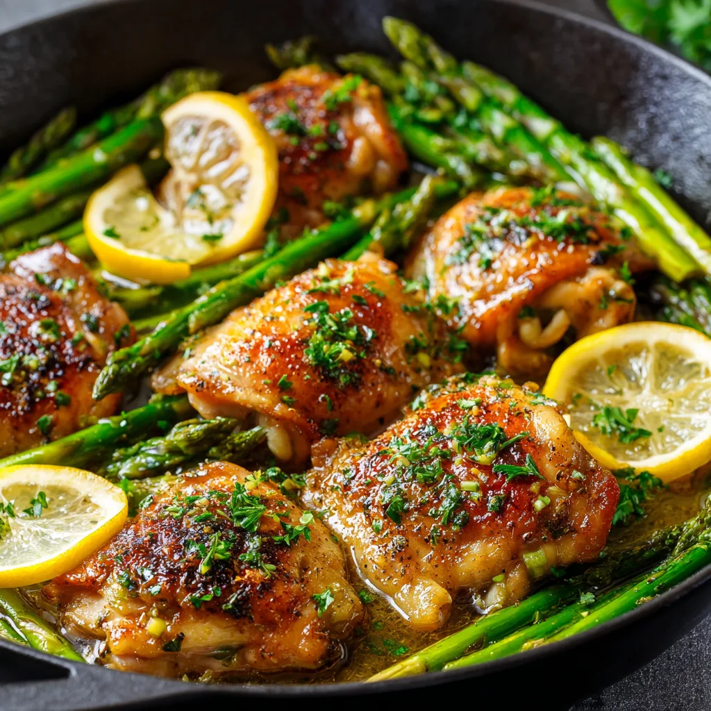 One-Pan Lemon Garlic Chicken & Asparagus for Easter Dinner