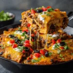 One-Skillet Mexican Lasagna (Cinco de Mayo Dinner)