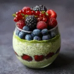 Overnight Oats with Berries & Matcha (Healthy Earth Day Breakfast)