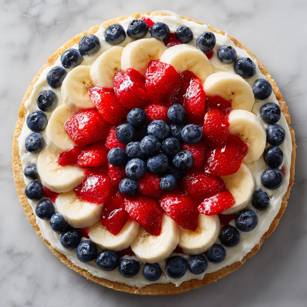 Patriotic Fruit Pizza (Easy No-Bake Dessert)