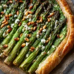 Pesto-Roasted Asparagus Tart (Spring Tart, Vegetarian)