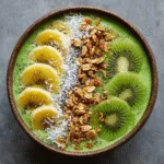 Plant-Powered Smoothie Bowl (Spinach, Avocado, Kiwi) – Earth Day Breakfast