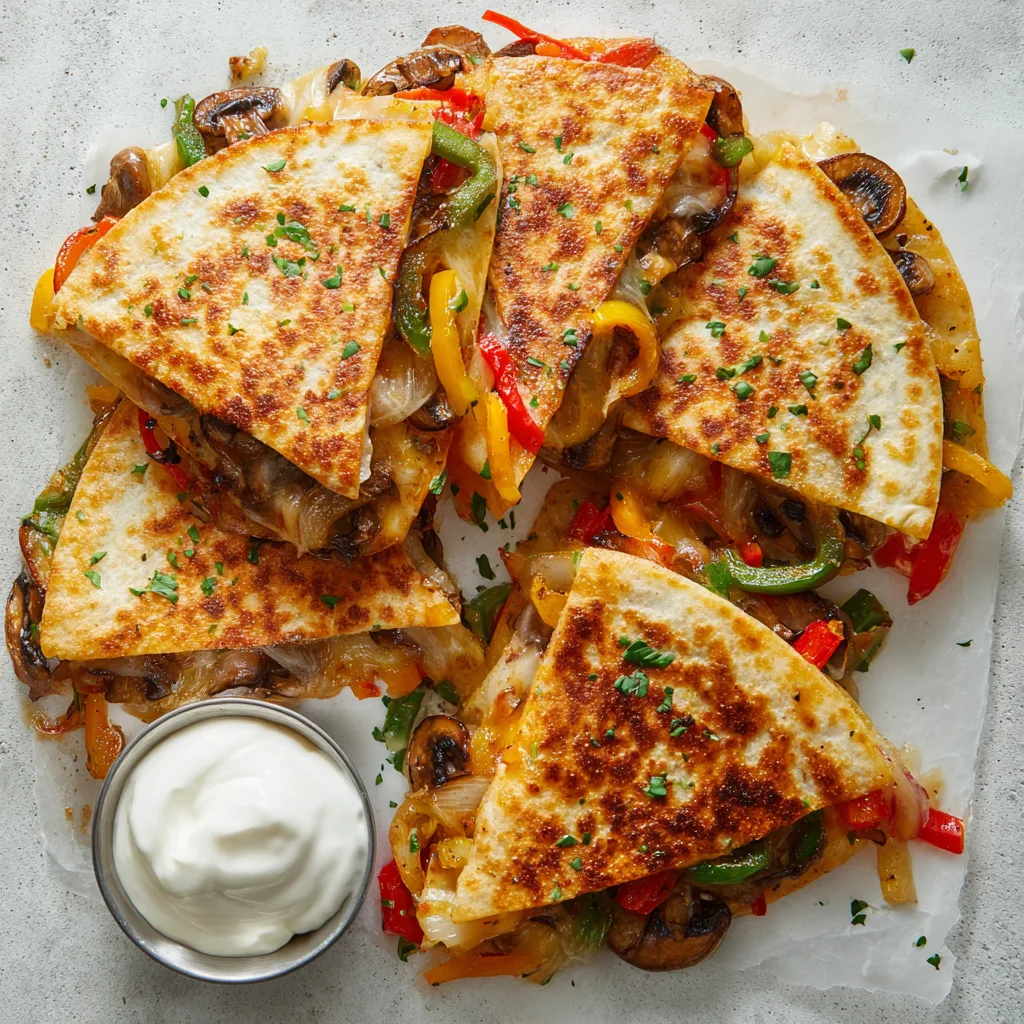 Quick Veggie Skillet Quesadillas (Easy Lunch)