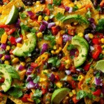 Rainbow Veggie Sheet-Pan Nachos (vegetarian)