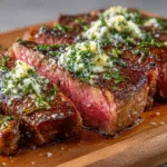 Reverse-Sear Steak with Garlic Herb Butter