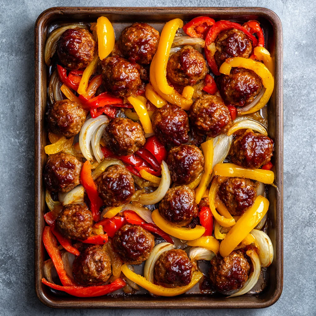Sheet-Pan BBQ Meatballs