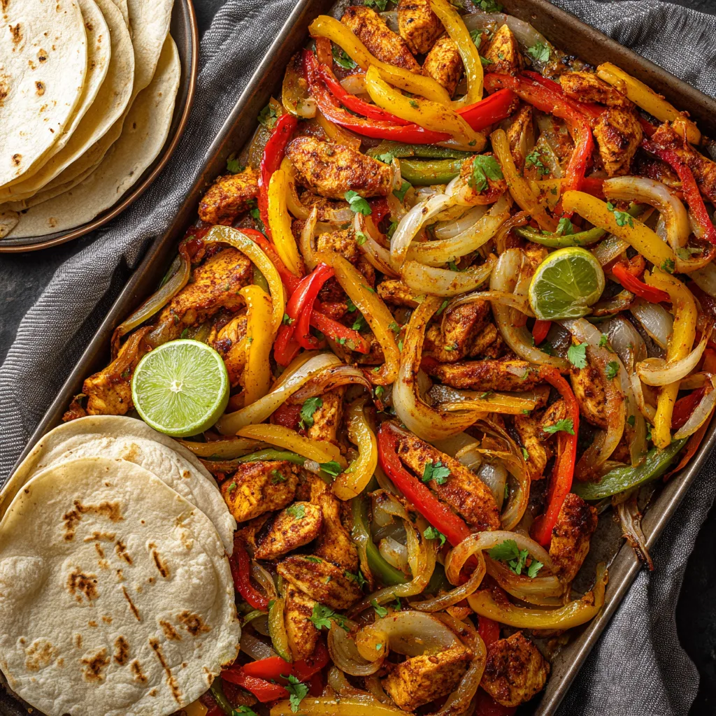 Sheet-Pan Chicken Fajita Bake (Mexican One-Pan Meal)