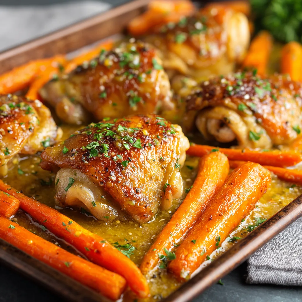 Sheet-Pan Honey Mustard Chicken & Carrots (Dinner)