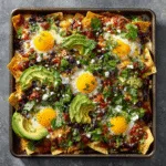 Sheet-Pan Huevos Rancheros Nachos (vegetarian)