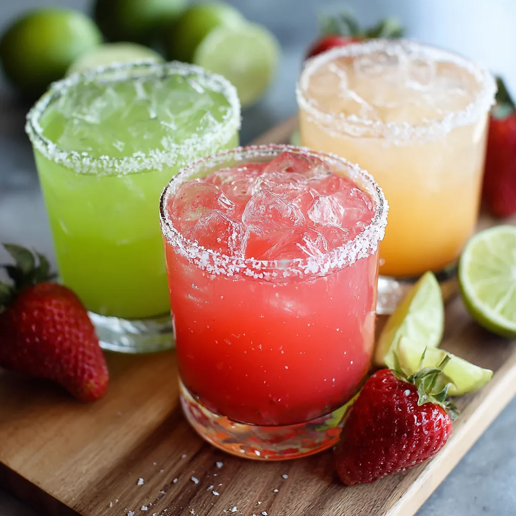 Signature Margarita Mocktails (Classic, Strawberry, Skinny)